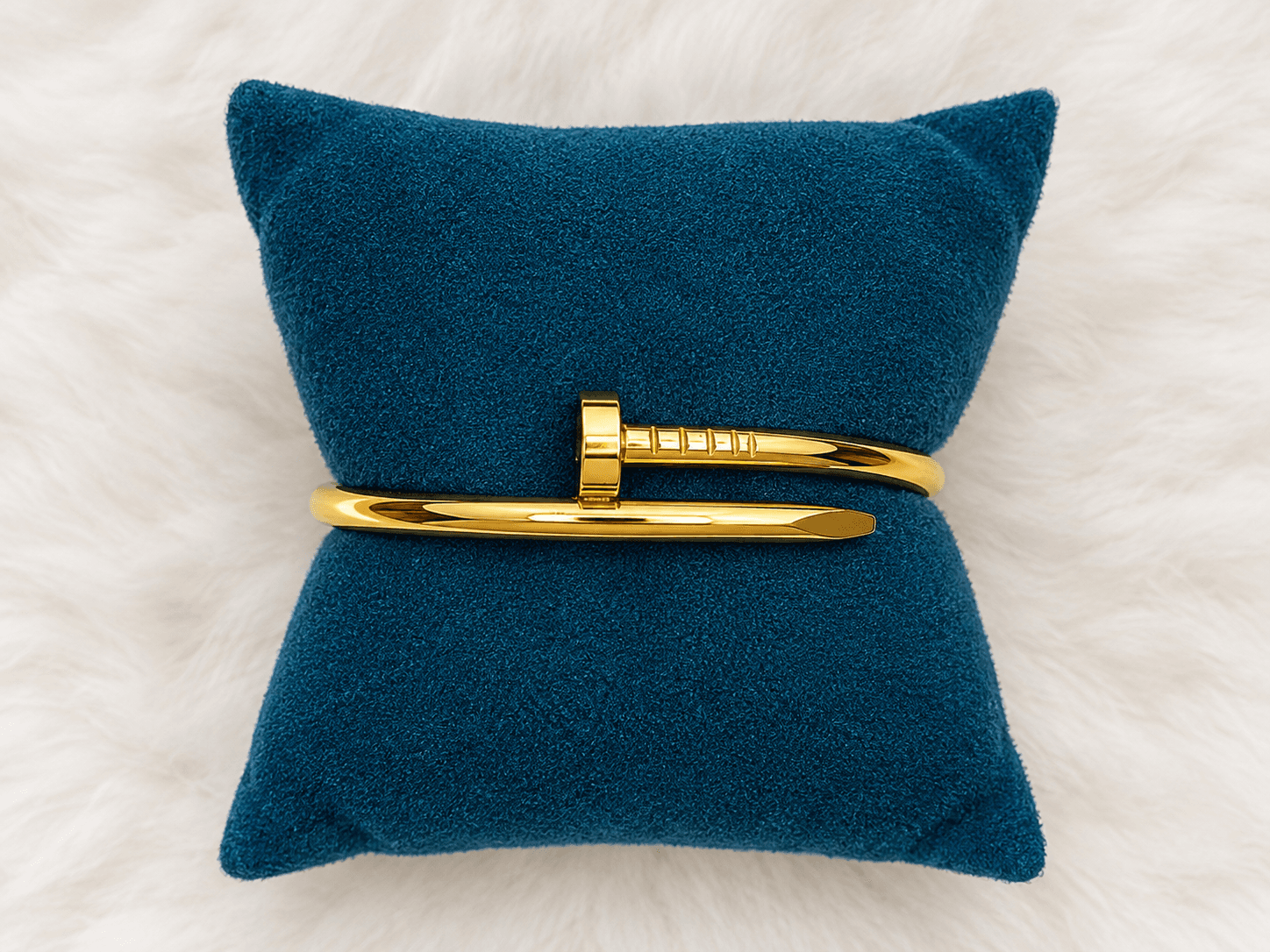 Industrial Luxe Gold Nail Cuff Bangle