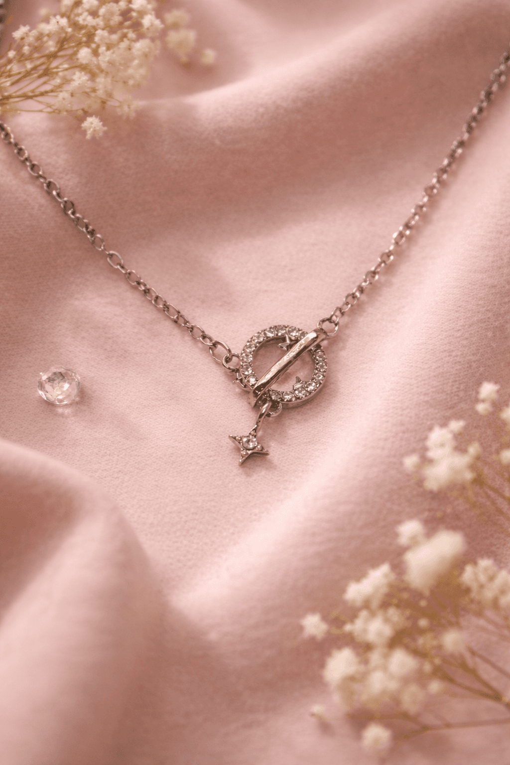 Pavé Ring & Star Dangle Necklace